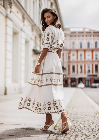 Dame Bohemian Maxikjole med detaljeret broderi Stilla