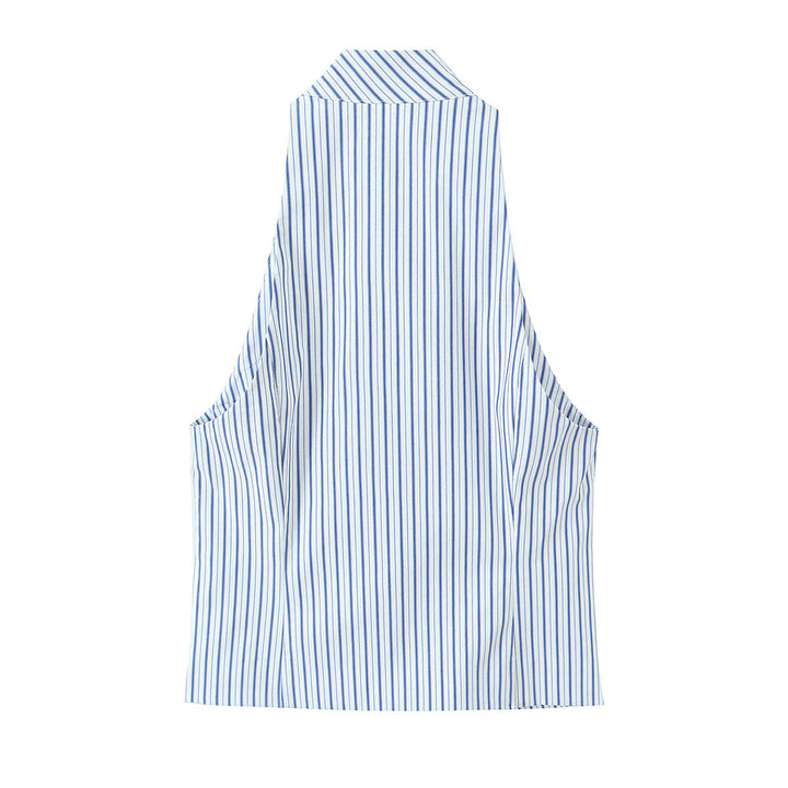Dame elegante stribede shorts i klassisk skæring Skovae