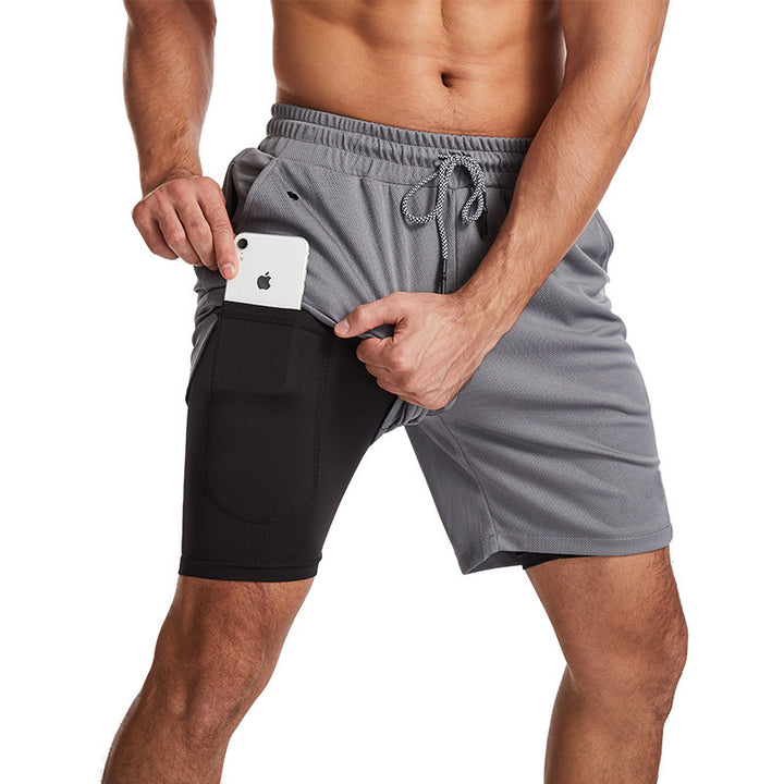 Herrer Sportslige Hybrid-shorts med praktiske lommer og åndbart materiale Stilla