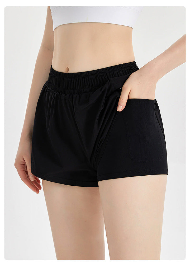 Stilla | Liv Anti Chafe Yoga Shorts Hurtør, Lommer & Mavekontrol
