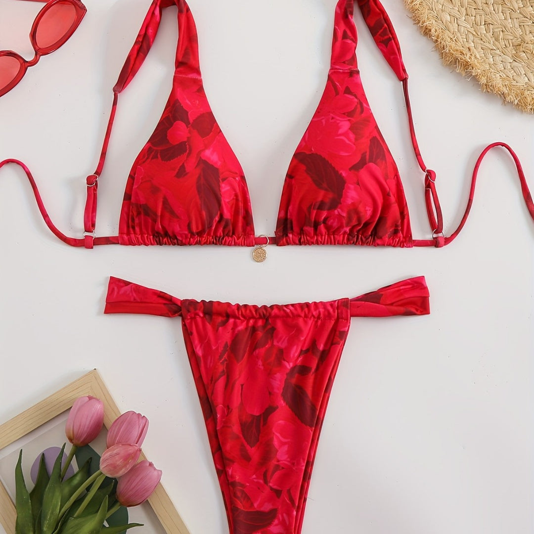 Dame Triangel-Bikini med komfortable justerbare stropper Skovae