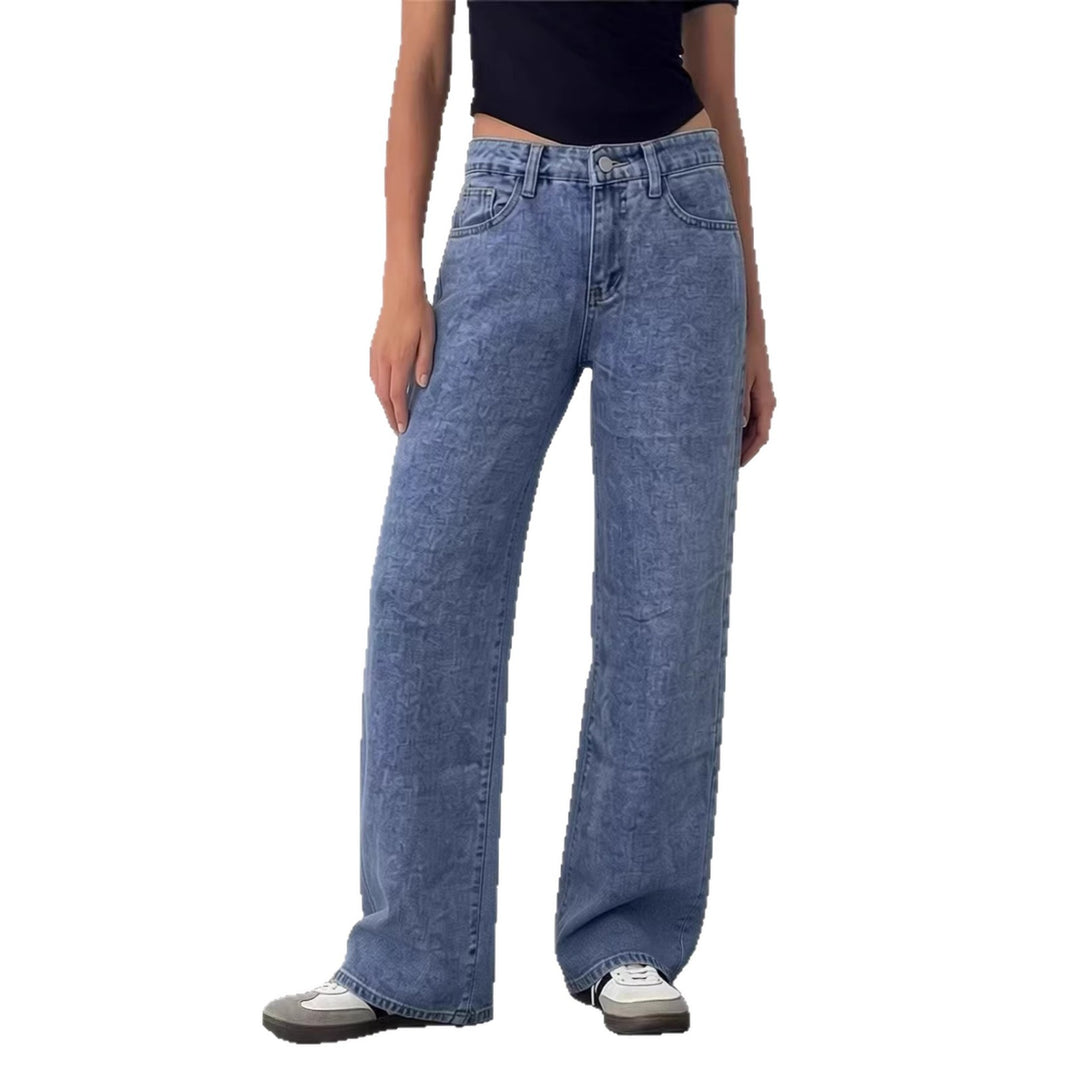 Dame Wide High-Waist Jeans med klassisk pasform og rå kanter Skovae