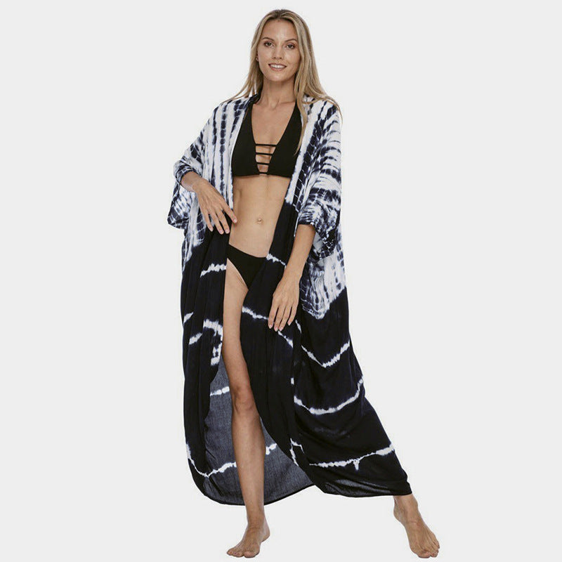 Dame Strandkimono med moderne batikdesign og afslappet snit Stilla