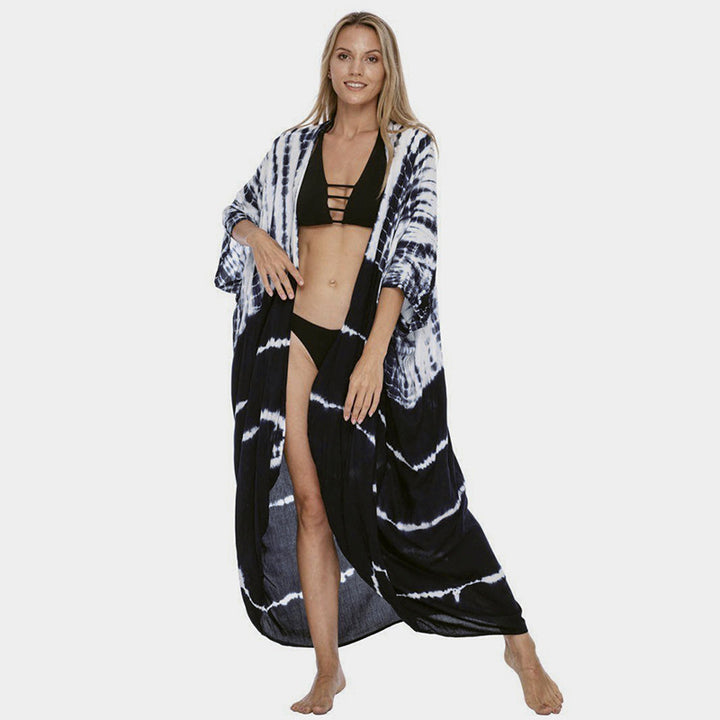 Dame Strandkimono med moderne batikdesign og afslappet snit Stilla