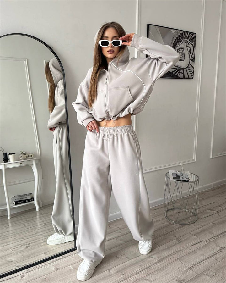 Kvinder Sports Højtalje Jogging Suit Skovae
