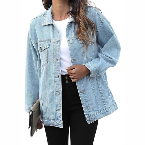 Kvinders afslappede denimjakke med oversized pasform Stilla