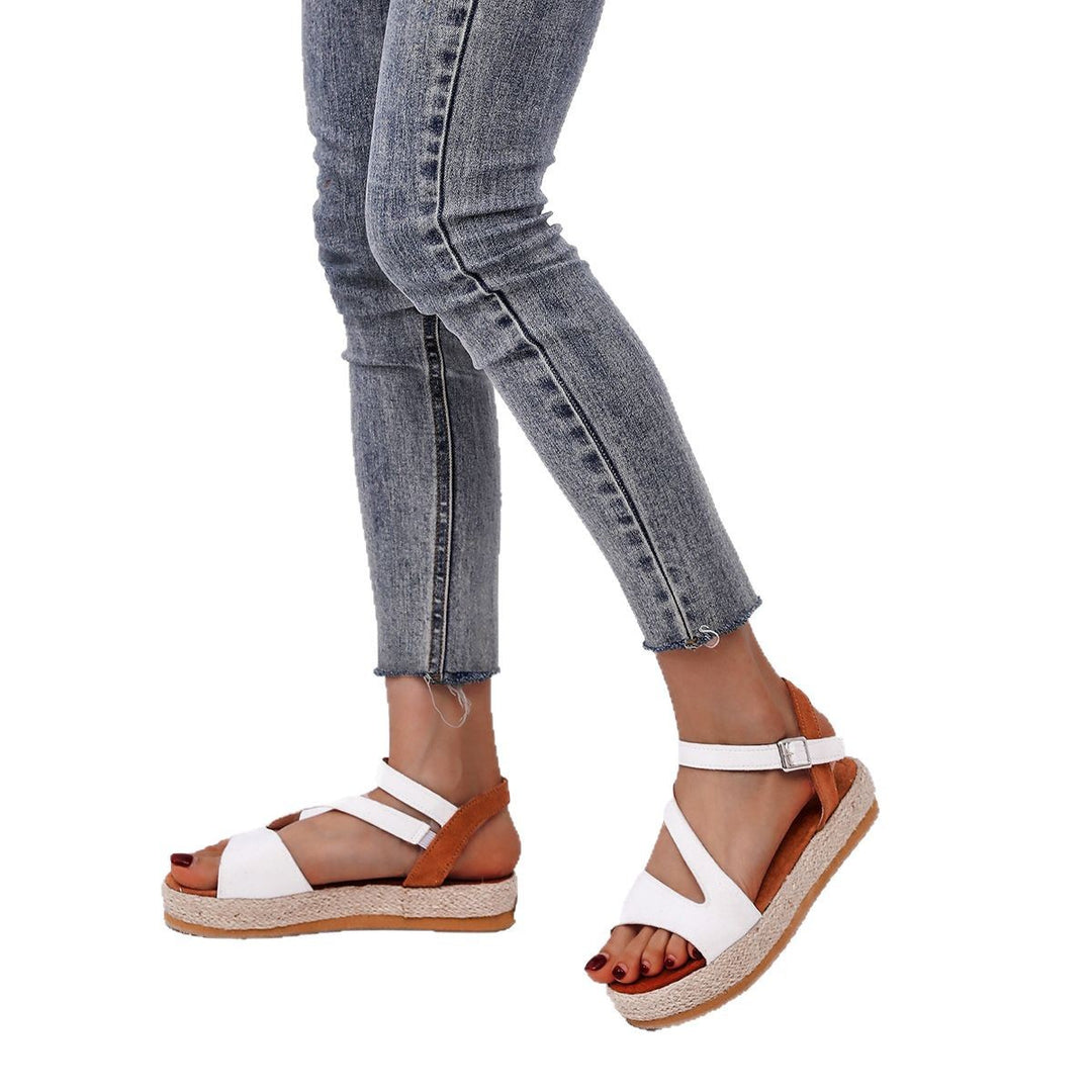 Dame Elegante og komfortable kile-sandaler med justerbar rem Stilla