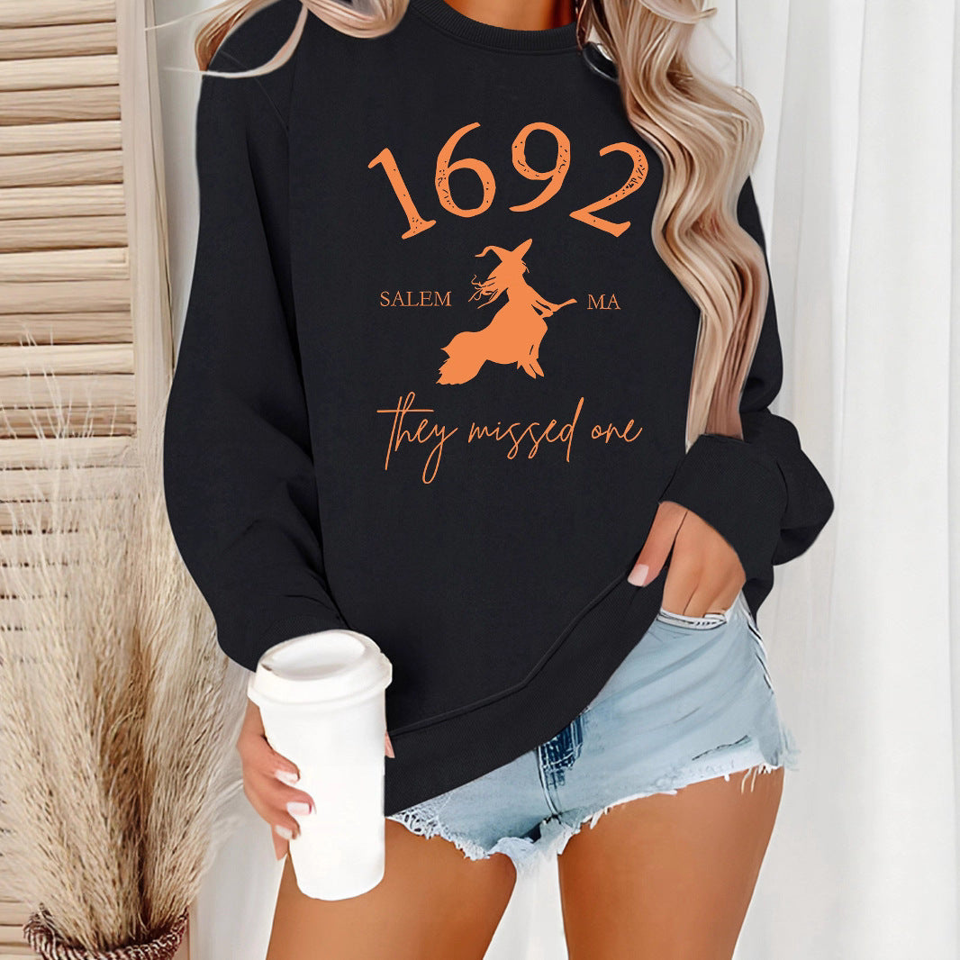 Kvinders sweatshirt med kreativ heksedesign og behagelig pasform Stilla