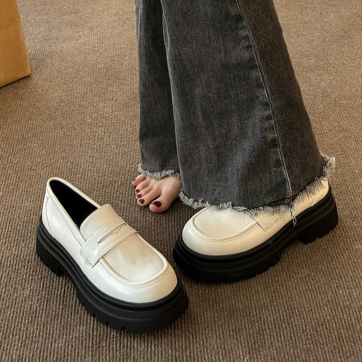 Dame plateausko i elegant loafer-stil med skridsikker gummisål Stilla
