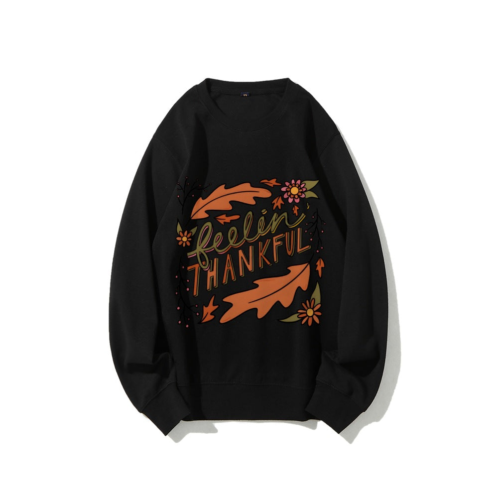 Kvinders sweatshirt med farverigt efterårsdesign og inspirerende tekst Stilla