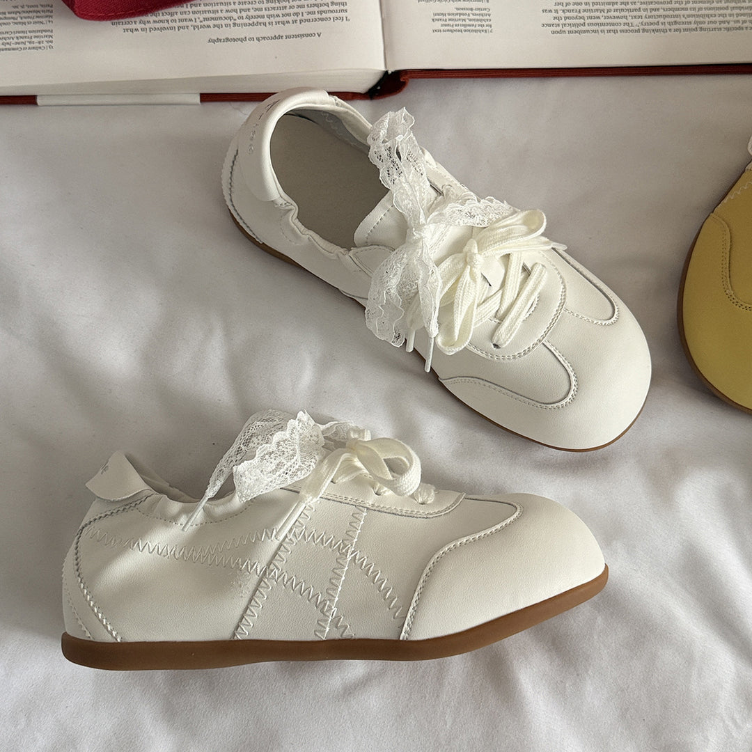 Femme Lace-Accent Fritids Sneakers Stilla