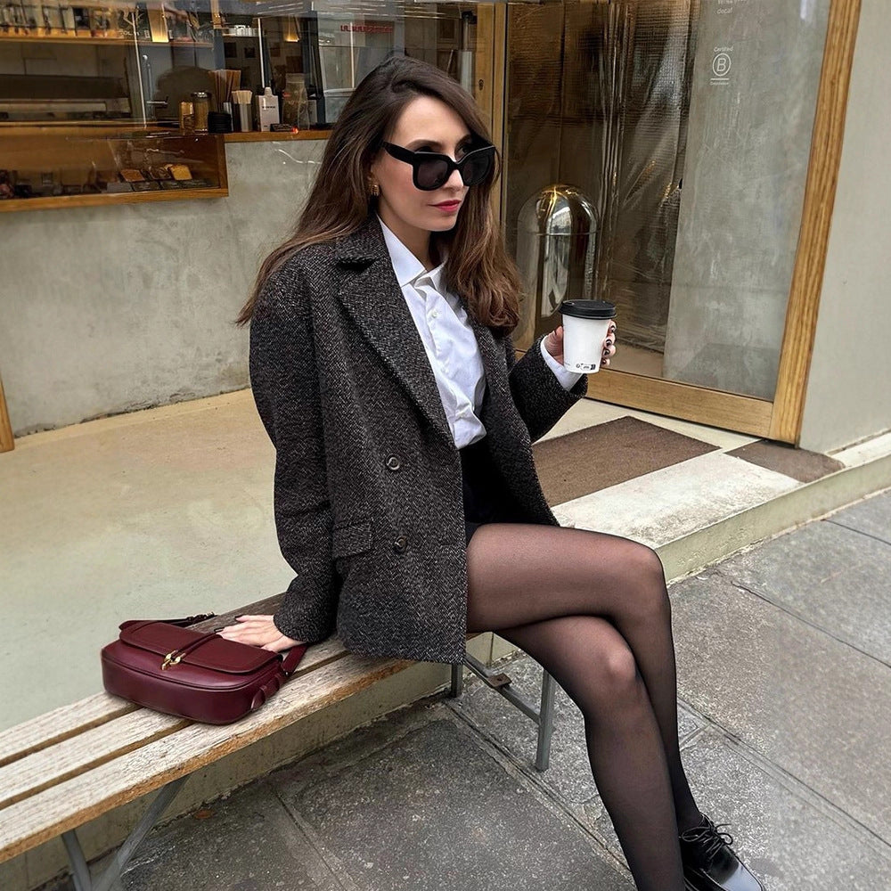 Damer mode dobbeltknap blazer Stilla