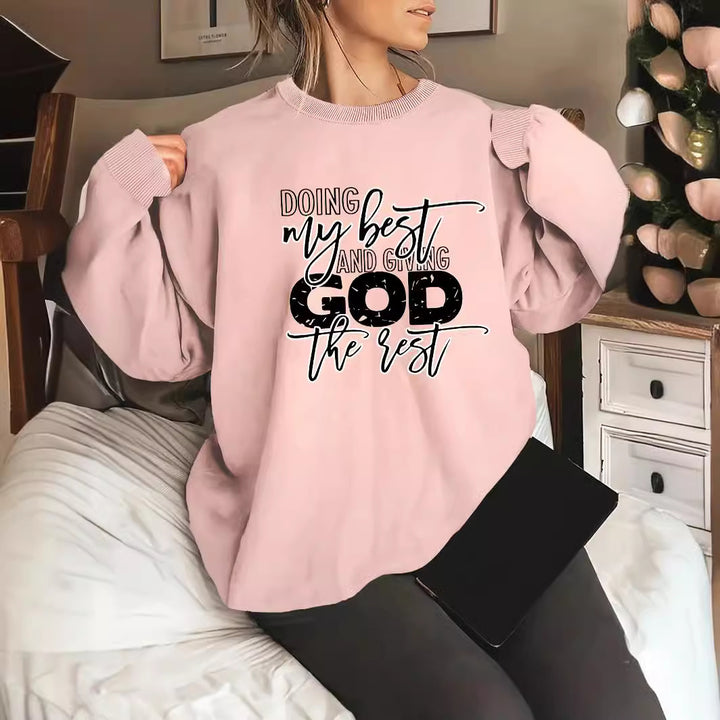 Kvinders sweater med personliggjort motiv Stilla