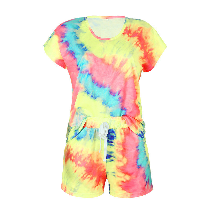 Kvinder Tie-Dye Fritids-Loungewear-Sæt Stilla