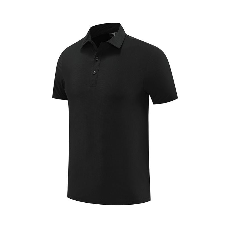 Herrer Elegant kortærmet polo skjorte lavet af åndbart materiale med klassisk krave Stilla