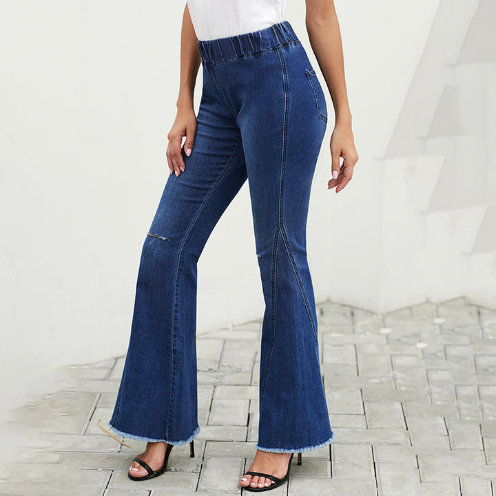 Dame Højtaljede Bootcut Jeans Stilla