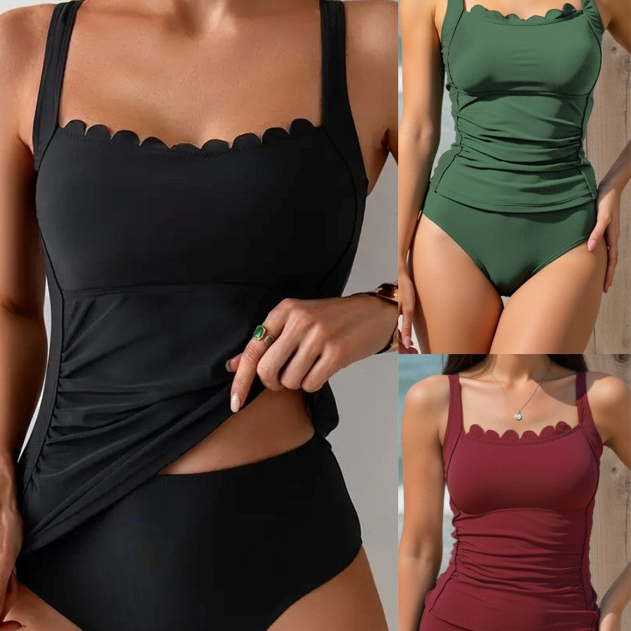 Dame Tankini med elegant flæsedesign Skovae