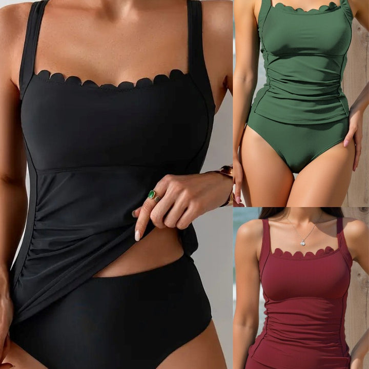 Dame Tankini med elegant flæsedesign Skovae