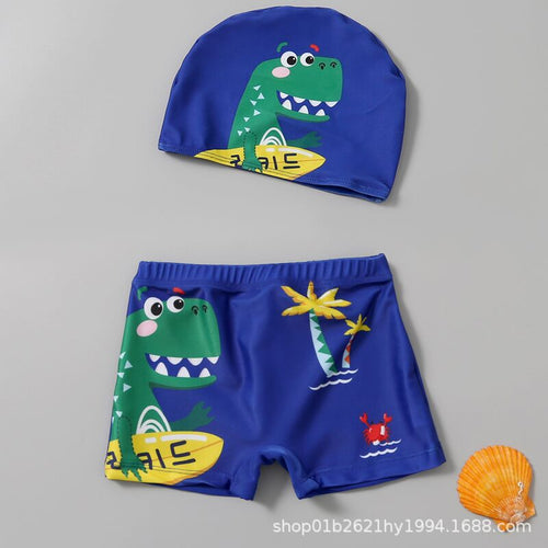 Drenge svømmetøjssæt med glad dinosaurermotiv Skovae