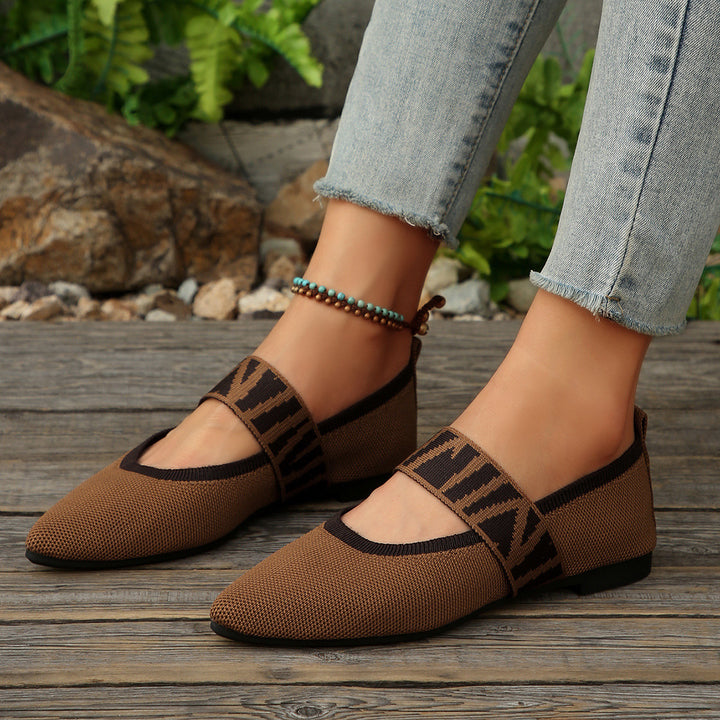 Dame elegante Ballerinas med moderigtigt elastisk remdesign Stilla