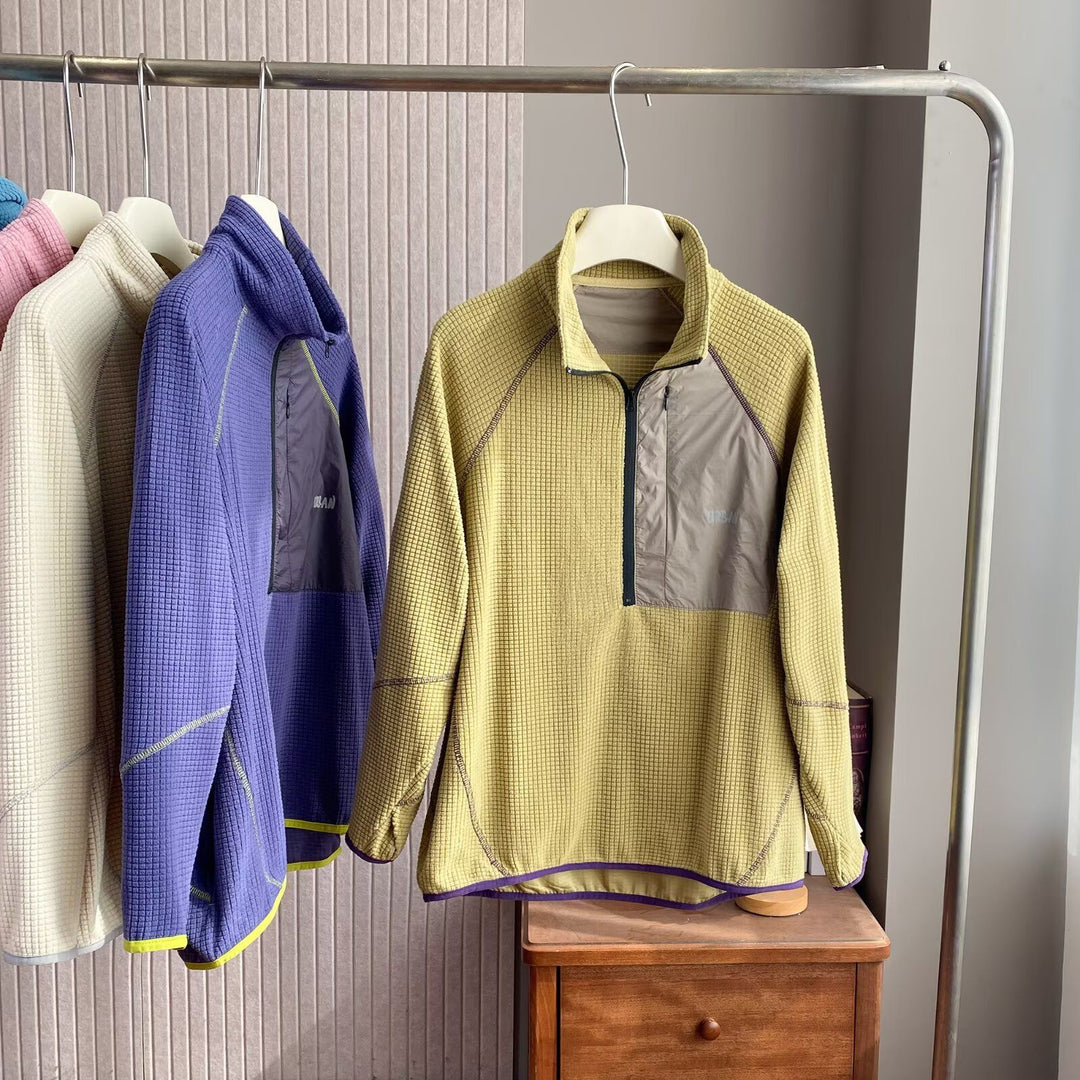 Kvinders funktionelle fleece pullover med kort lynlås foran Stilla