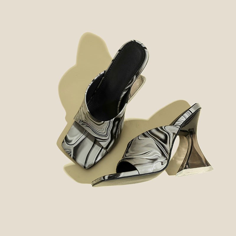 Dame Plateau Sandaler med marmorert Design Stilla