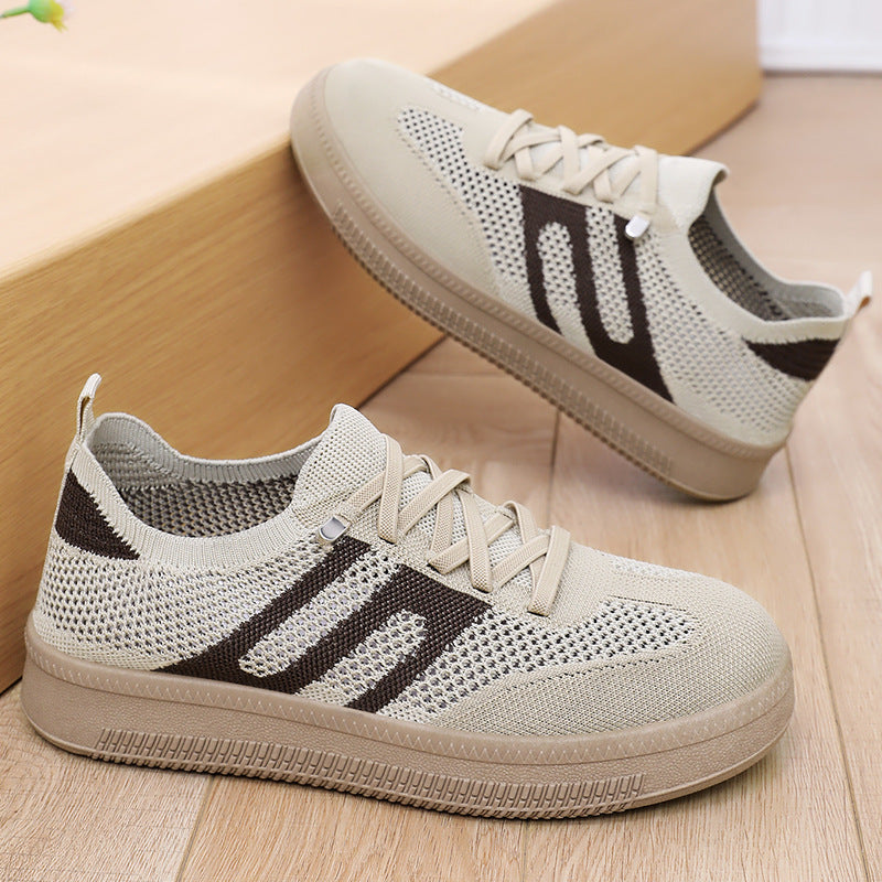 Femme Åndbare Strik Snørebånd Sneakers Stilla