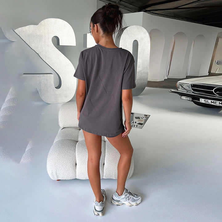Dame Oversize T-shirt med grafisk print og kvalitetsmateriale Stilla