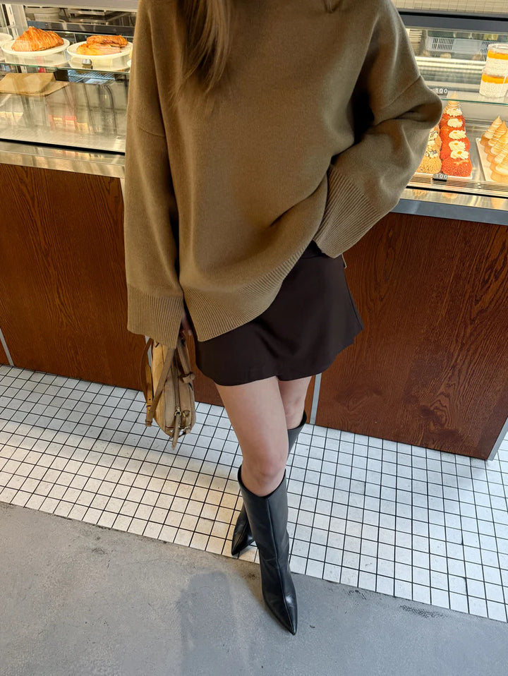 Kvindernes bløde oversized sweater med klassiske sømme og løst fit Stilla