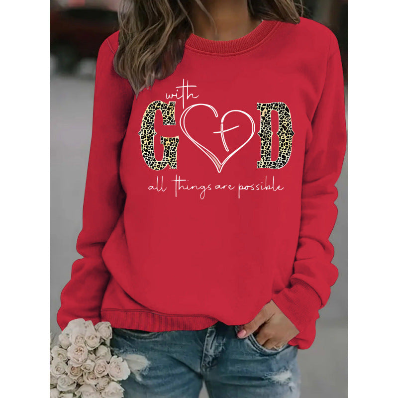 Kvinders sweatshirt med kreativt mode design og motiverende budskab Stilla
