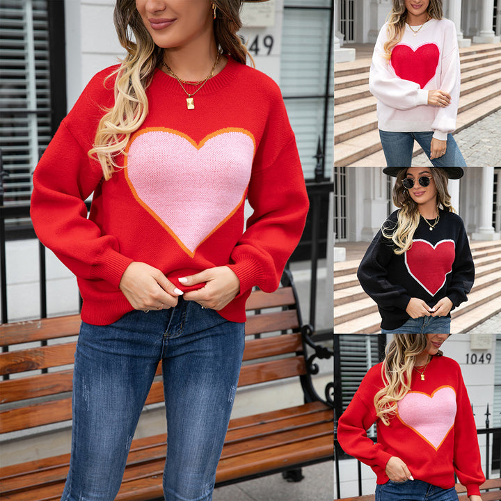 Kvindernes sweatshirt med hjerte design Stilla