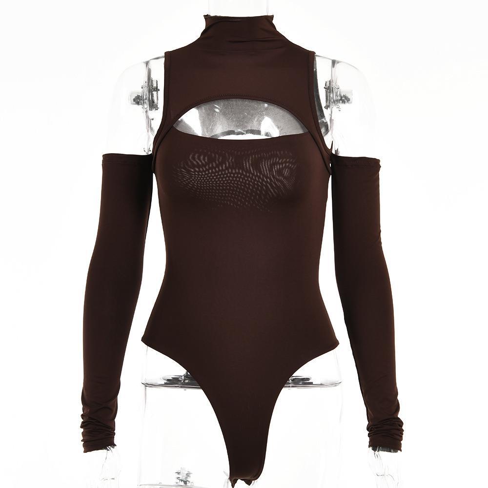 Damer Elegant bodysuit med raffineret udskæring og lange ærmer Skovae