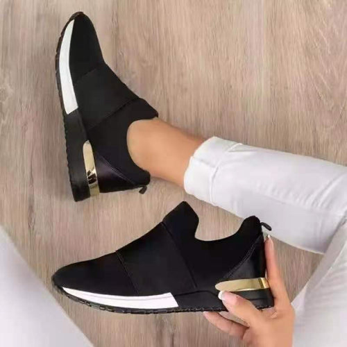 Dame Slip-On Sneakers med modeaccentuer Stilla