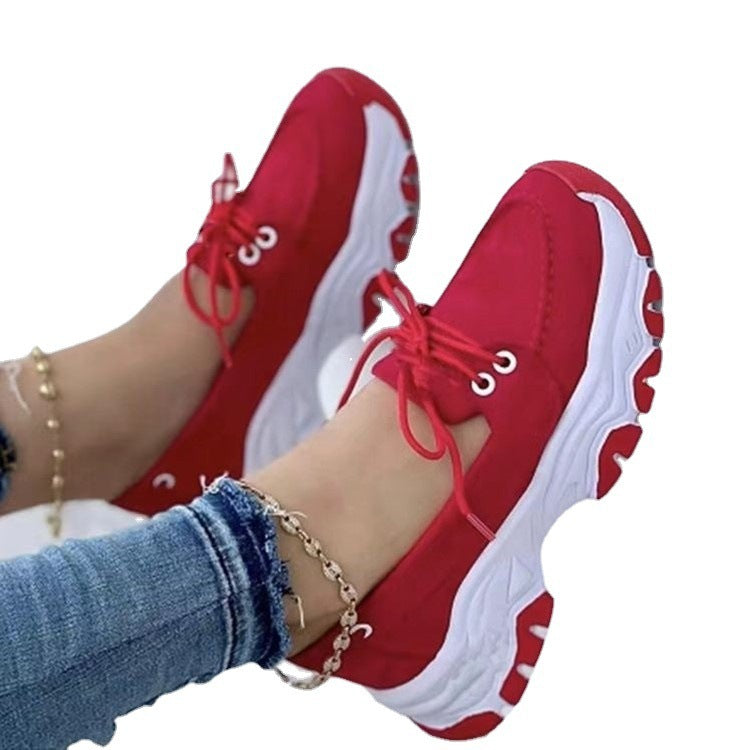 Dame Sporty Komfort-Sneakers med stabil gummisål og åndbart overmateriale Stilla