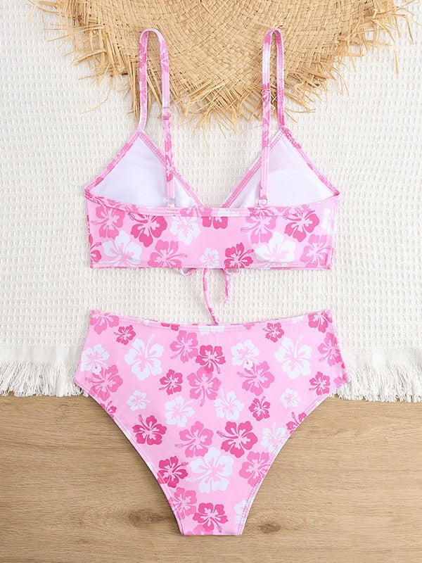 Damer Floral Print Høj talje Bikini-Sæt Stilla 1750840075