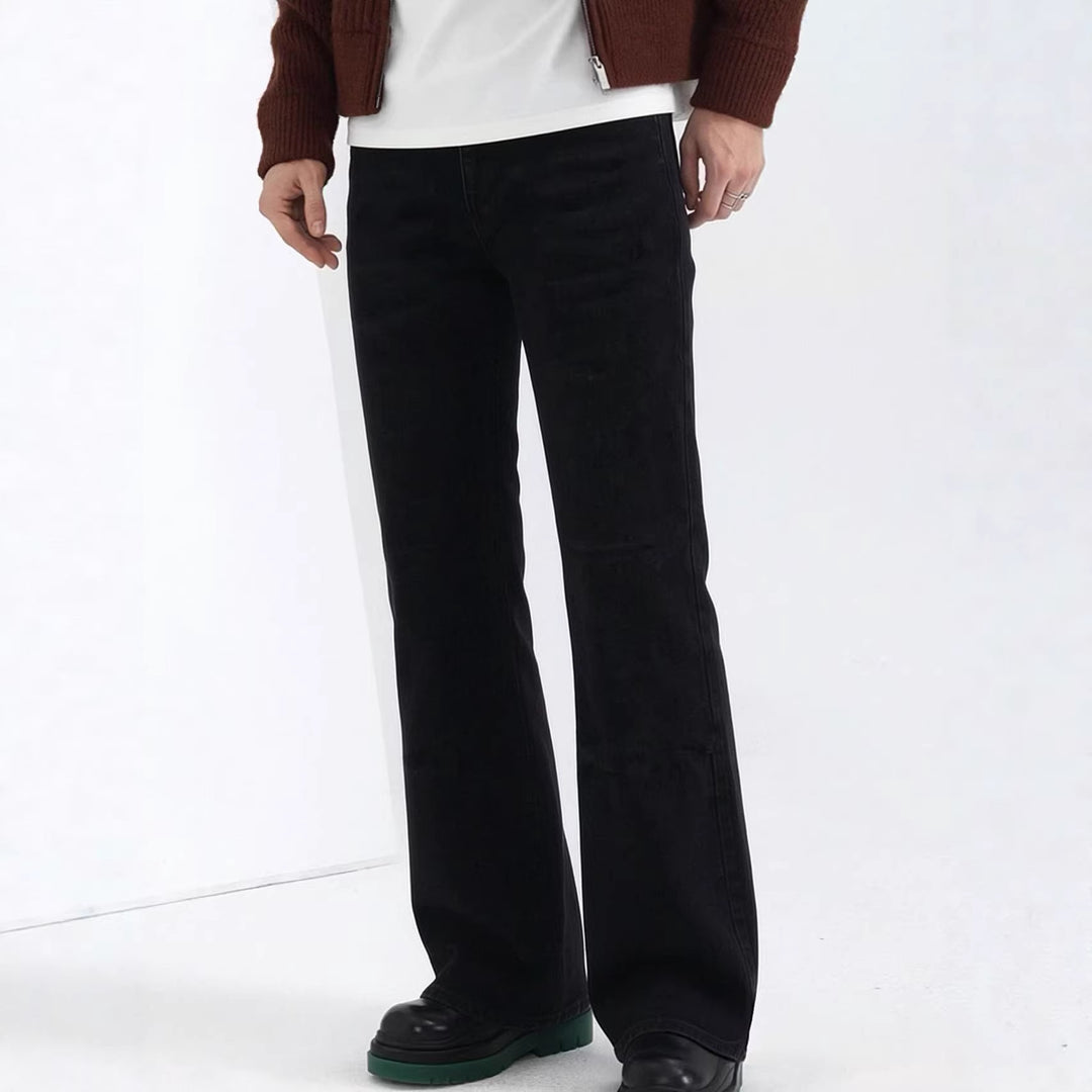 Herrer casual bootcut jeans med moderne vasker Skovae