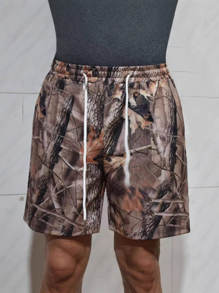 Dame fritidsshorts med camouflage mønster Stilla