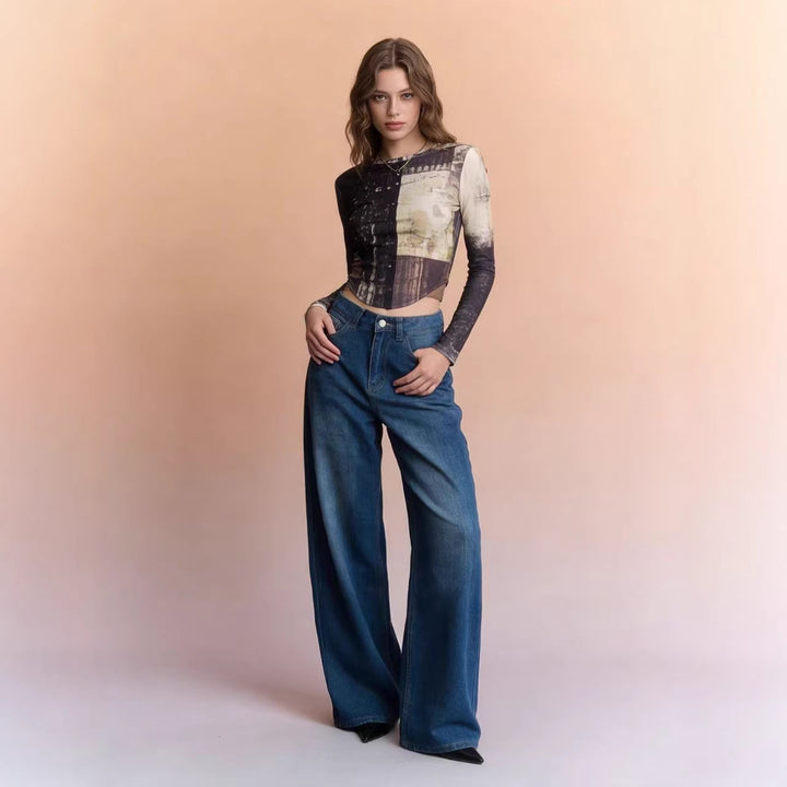 Dame Løst skåret High-Waist Jeans med raffineret taljering Skovae