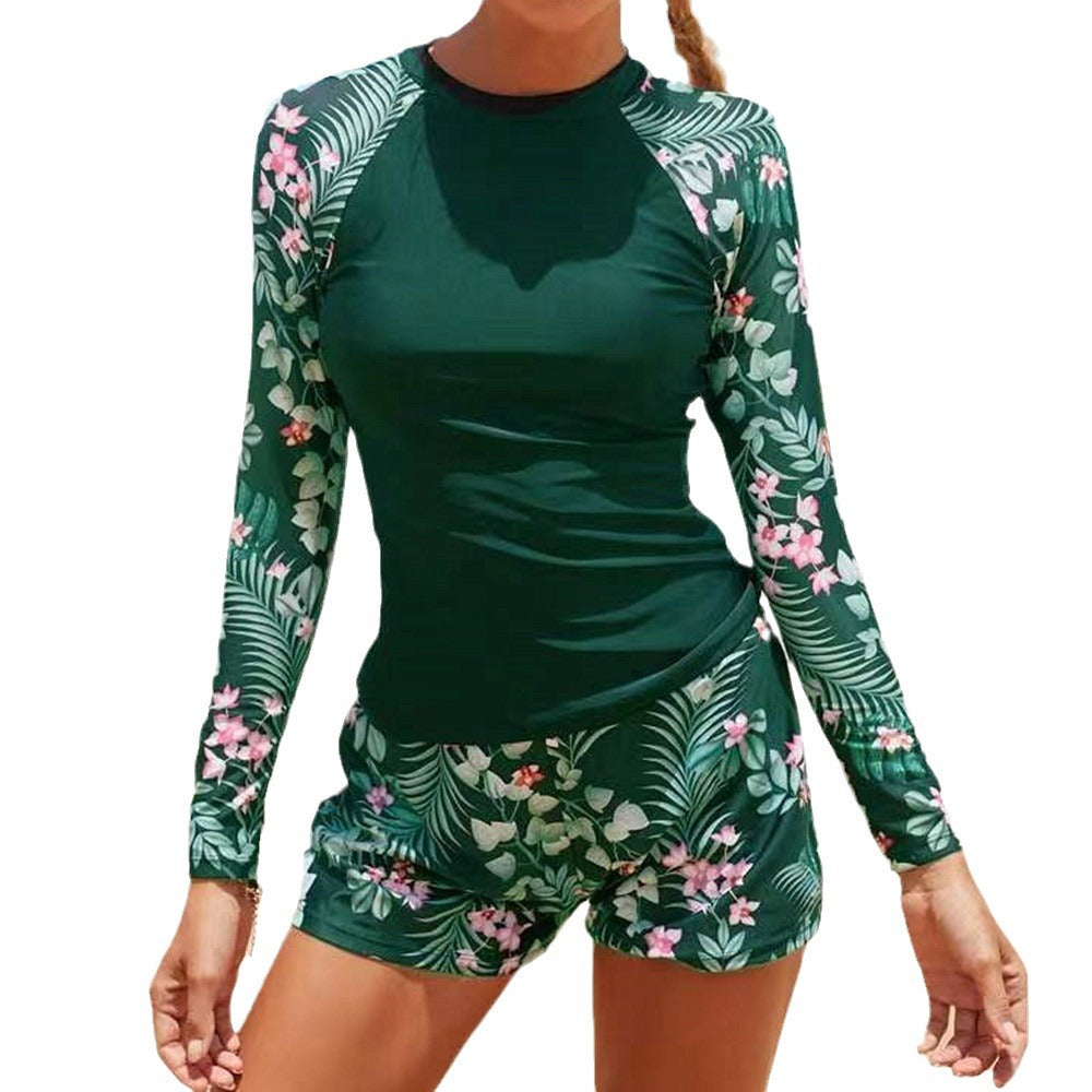Dame Surfdragt med blomster mønster og UV-beskyttelse Stilla