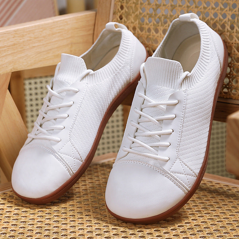 Dame nan strikkede slip-on sneakers med elastisk skaft og polstret komfortsål Skovae