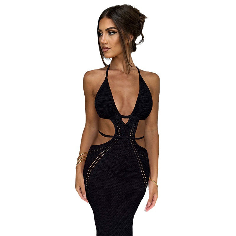 Dame Maxi-Strandkjole med innovativt cut-out-design Skovae