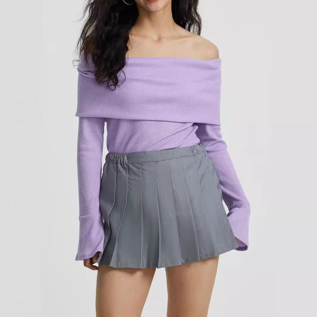 Dame Off-Shoulder Langærmet shirt med løs pasform Stilla