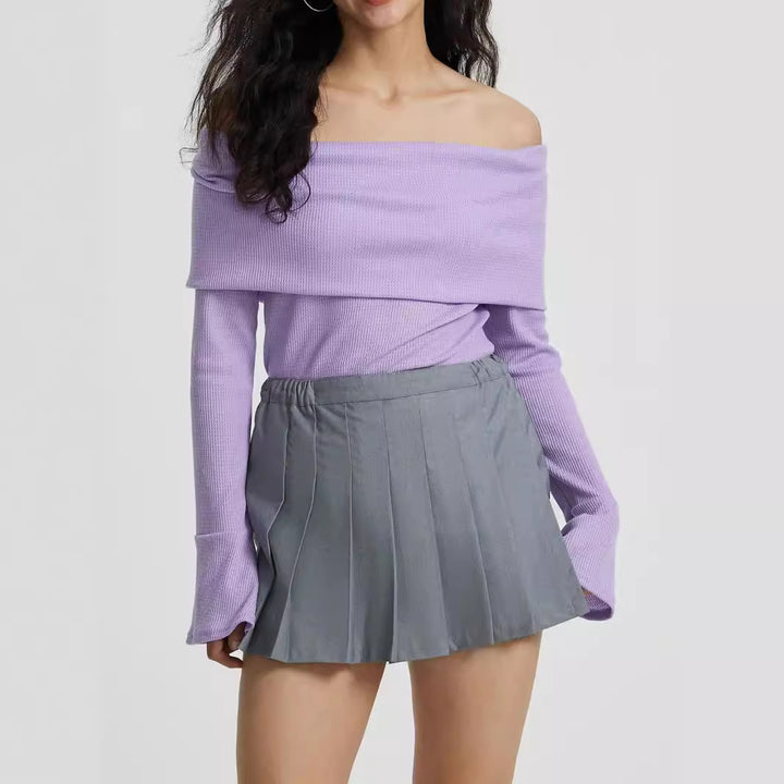 Dame Off-Shoulder Langærmet shirt med løs pasform Stilla