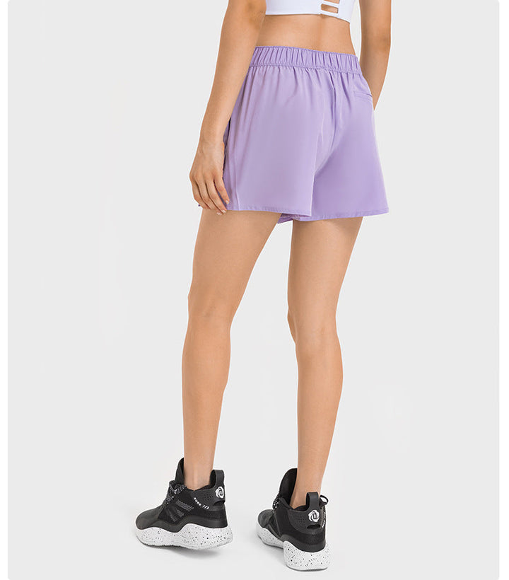 Stilla | Fugtabsende Hurtigtørrende Yoga Skort Med Multifunktionelt Lomme Design