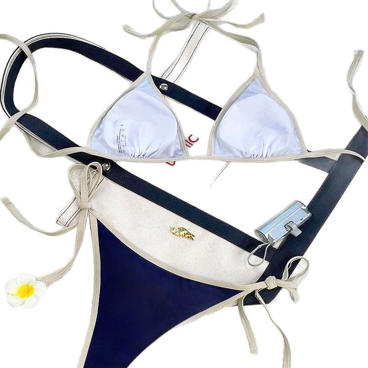 Dame trekants-bikini med innovativt design og justerbare stropper Skovae