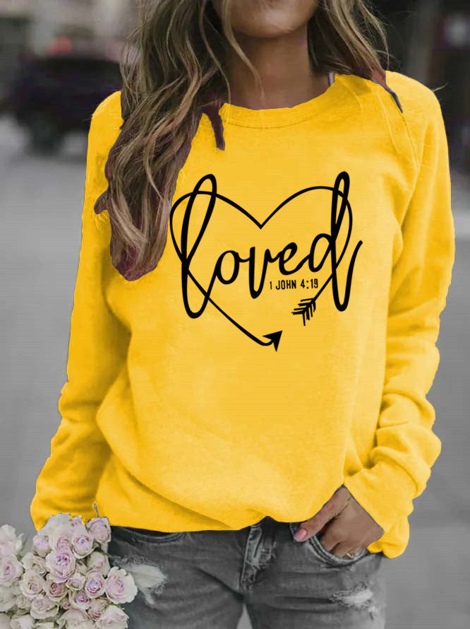 Dame sweatshirt med inspirerende lettering og trendy design Skovae