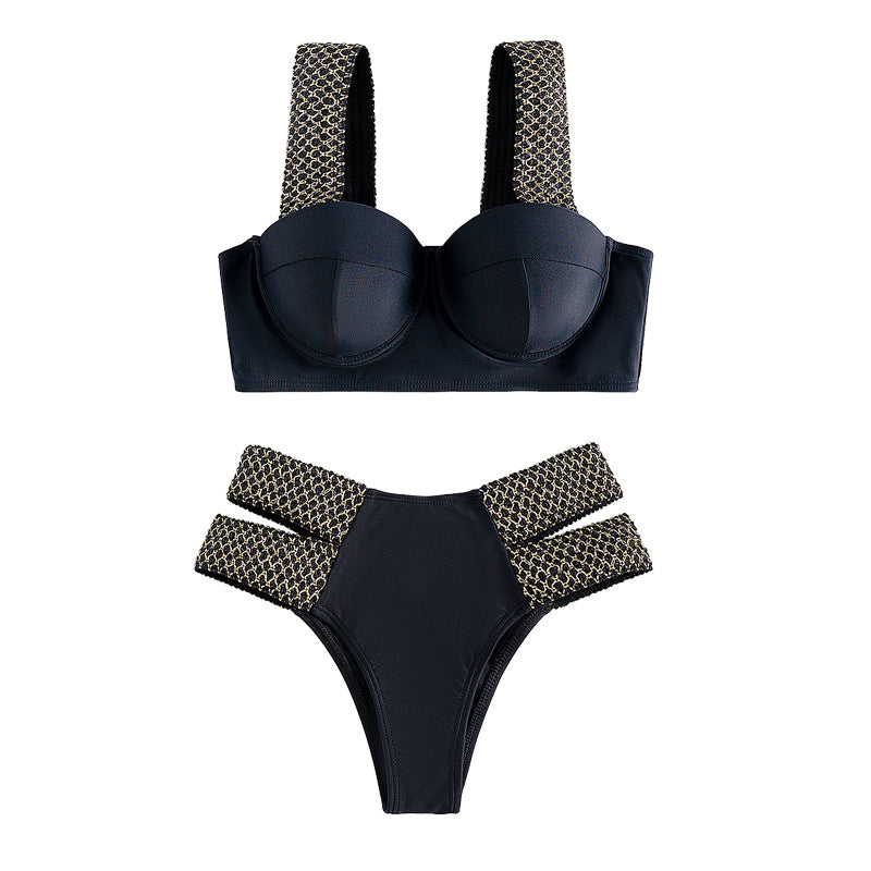 Dame Balconette-Bikini med fashionable detaljer Skovae