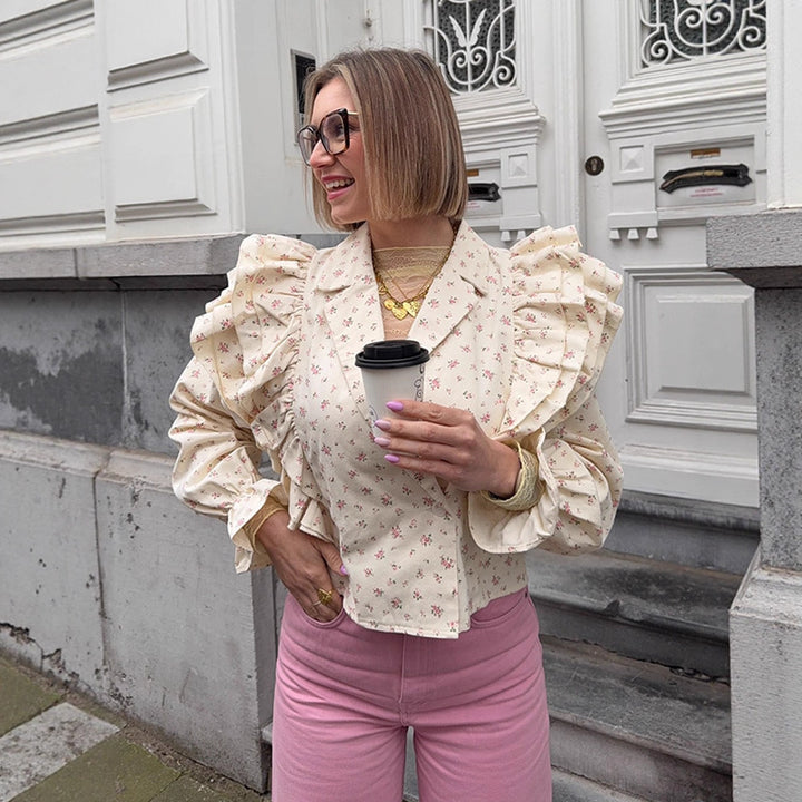Dame Blazer med Rüschen Stilla