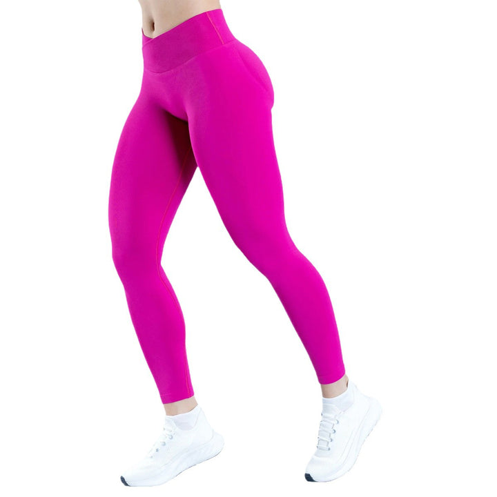 Dame High-Waist Sportleggings med tætsiddende pasform og åndbart materiale Skovae