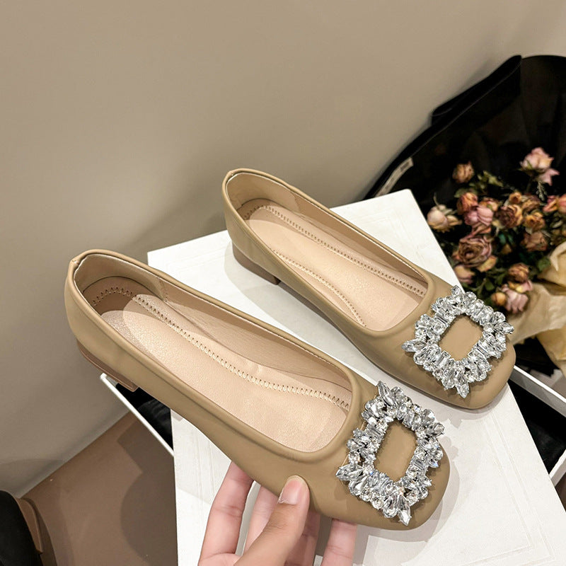 Dame Ballerinas med funklede smykkedetaljer og skridsikker sål Stilla
